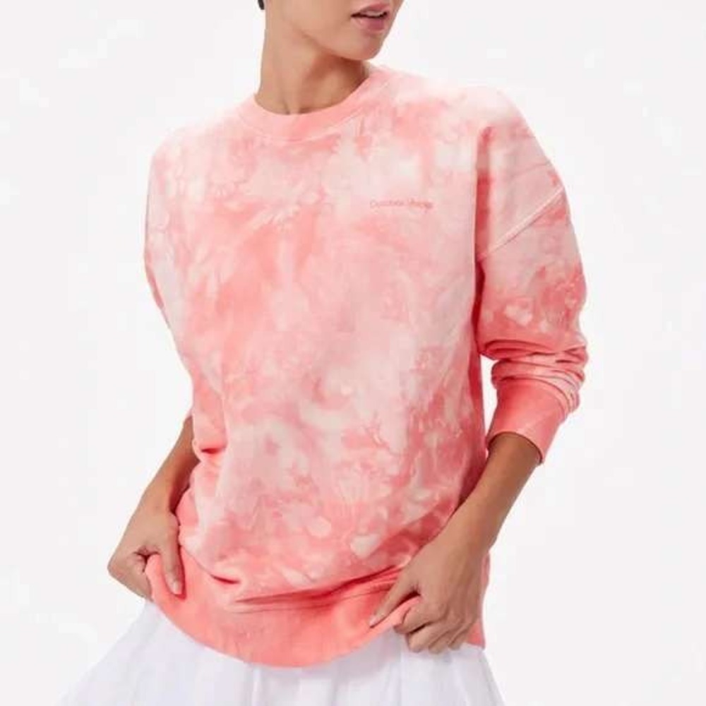 OUTDOOR VOICES‎ Crewneck Sweatshirt Women's Small Pink Tie Dye Cotton